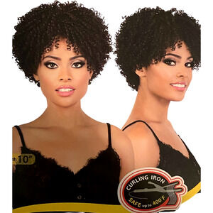 Motown Tress Kako Wig 1B Black 100% Synthetic Hair Twisty Curls for Women - A877
